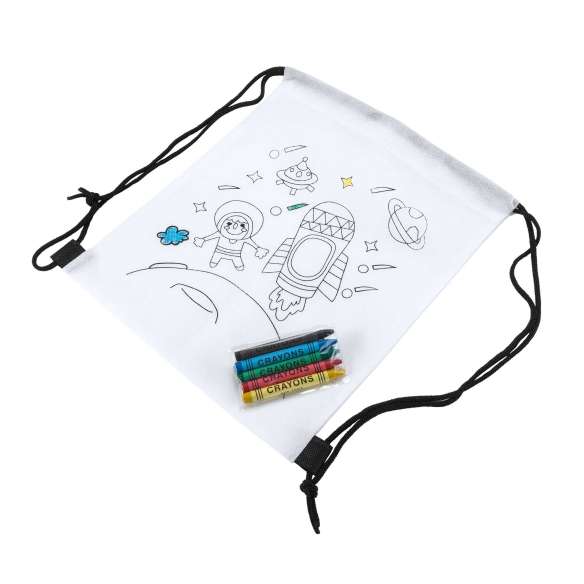 Mochila Saco para Colorear con 5 Ceras de Colores Stamina Turcaz |Toleshop