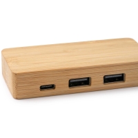 Puerto USB de Bambú Natural Stamina Neptune | Toleshop