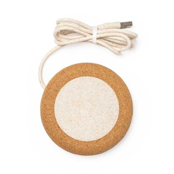 Cargador Inalámbrico de Corcho Natural y Fibra de Trigo Stamina Sulac |Toleshop