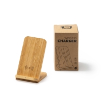Cargador Inalámbrico de Bambú Natural Stamina Gravity |Toleshop