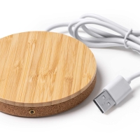 Cargador Inalámbrico de Bambú y Corcho Stamina Furax |Toleshop