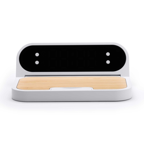 Cargador Inalámbrico con Función de Reloj Stamina Senko |Toleshop