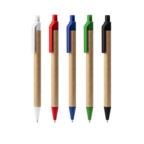 Bolígrafo con Pulsador Cartón Reciclado Stamina Alder | Toleshop