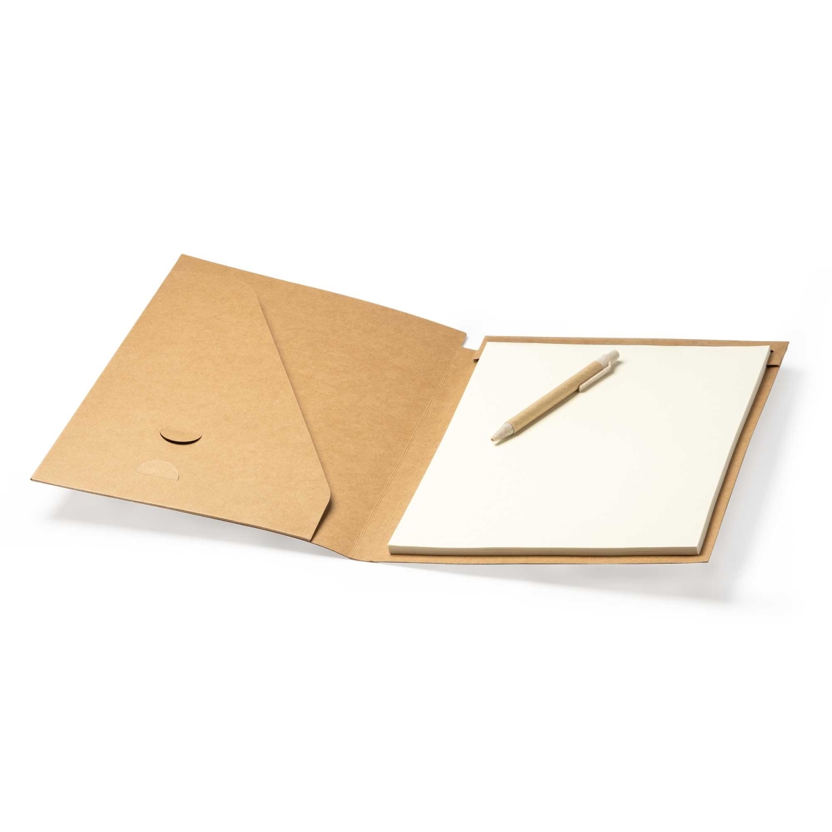 Carpeta de Cartón Reciclado Con Bloc de Notas y Bolígrafo Stamina Yasper | Toleshop