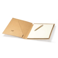 Carpeta de Cartón Reciclado Con Bloc de Notas y Bolígrafo Stamina Yasper | Toleshop