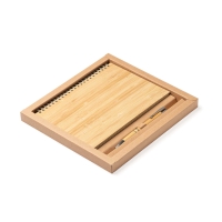 Set de Libreta y Bolígrafo de Bambú Stamina Gala | Toleshop