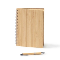 Set de Libreta y Bolígrafo de Bambú Stamina Gala | Toleshop