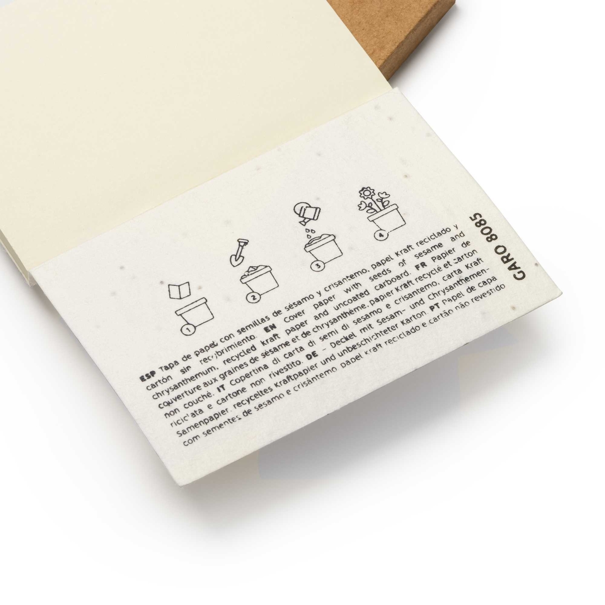 Bloc de Notas Cubiertas de Papel Reciclable y Degradable con Semillas Stamina Garo | Toleshop