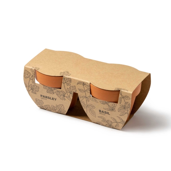 Set de 2 Macetas con Semillas de Perejil y Albahaca Stamina Tulsy %separator% %shop-name%