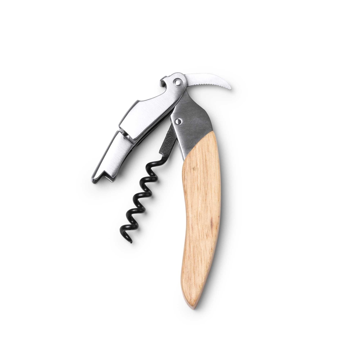 Sacacorchos de Acero Inoxidable y Madera Stamina Vuren | Toleshop