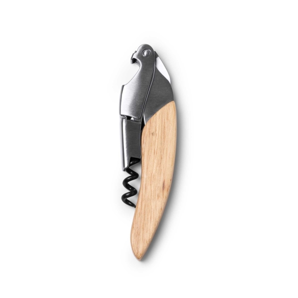 Sacacorchos de Acero Inoxidable y Madera Stamina Vuren | Toleshop