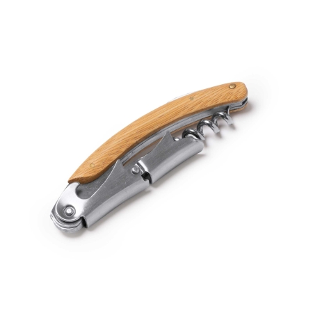Sacacorchos de Acero Inoxidable y Bambú Stamina Rical | Toleshop