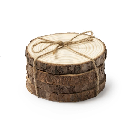 Set de 4 Posavasos de Madera de Pino Natural Stamina Pinea %separator% %shop-name%