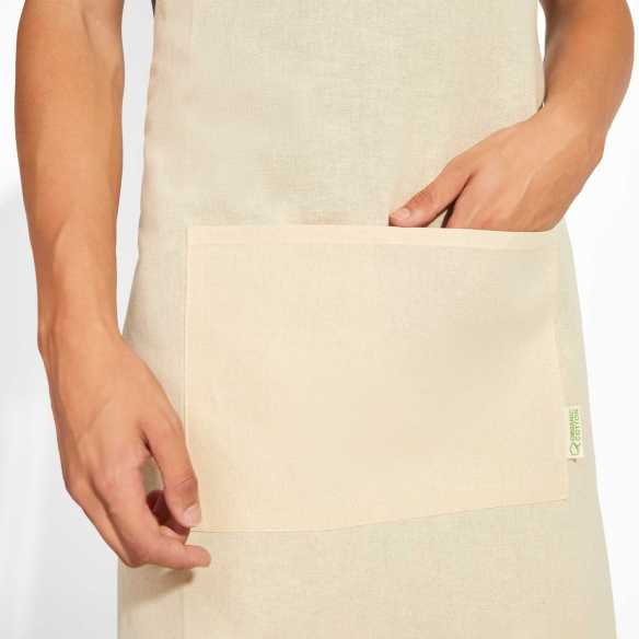 Delantal de Algodón Orgánico con Bolsillo Stamina Oliver | Toleshop