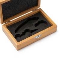 Set de Vino de Acero Inoxidable y Bambú Stamina Tintos | Toleshop