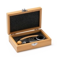 Set de Vino de Acero Inoxidable y Bambú Stamina Tintos | Toleshop