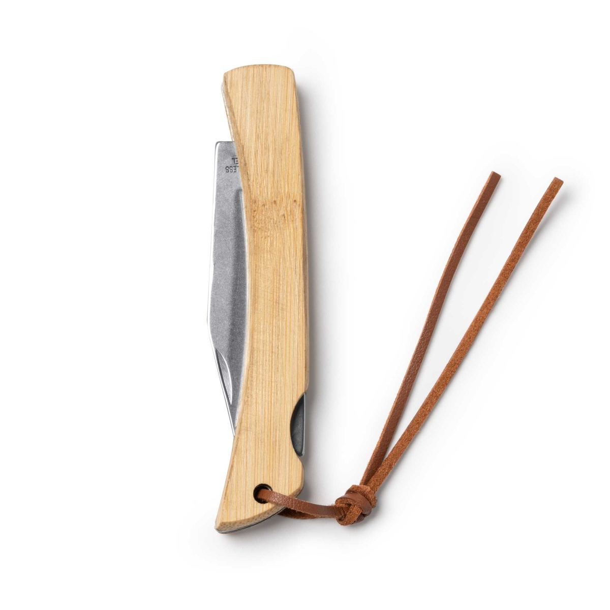 Navaja de Acero Inoxidable y Bambú Natural Stamina Kaide | Toleshop