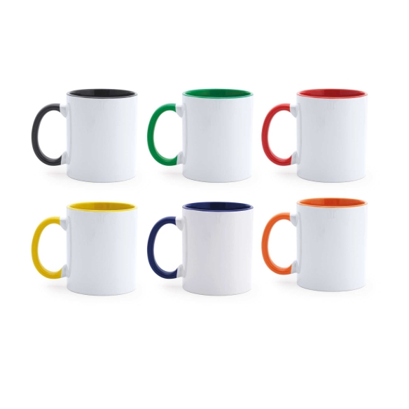 Taza Bicolor de Cerámica Sublimación Stamina Mango |Toleshop
