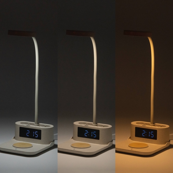 Lámpara Cargador con Reloj Stamina Pyton | Toleshop