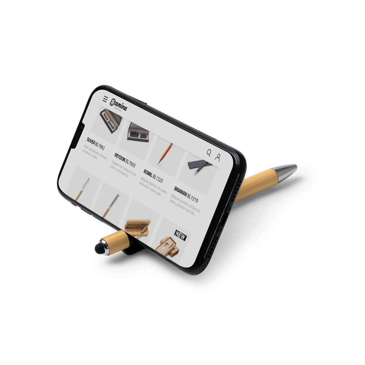 Bolígrafo Con Spinner Y Soporte Para Móvil Stamina Heting | Toleshop