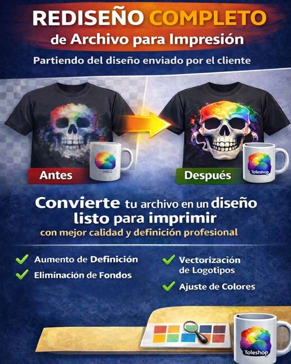 Rediseño completo de archivo para impresión | Mejora logos y diseños