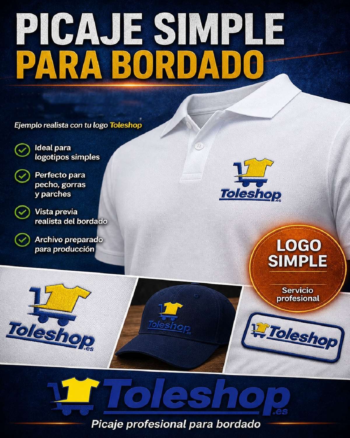 Picaje Sencillo para Bordado | Digitalización de Logo
