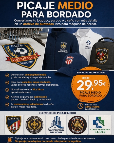 Picaje Medio para Bordado | Toleshop