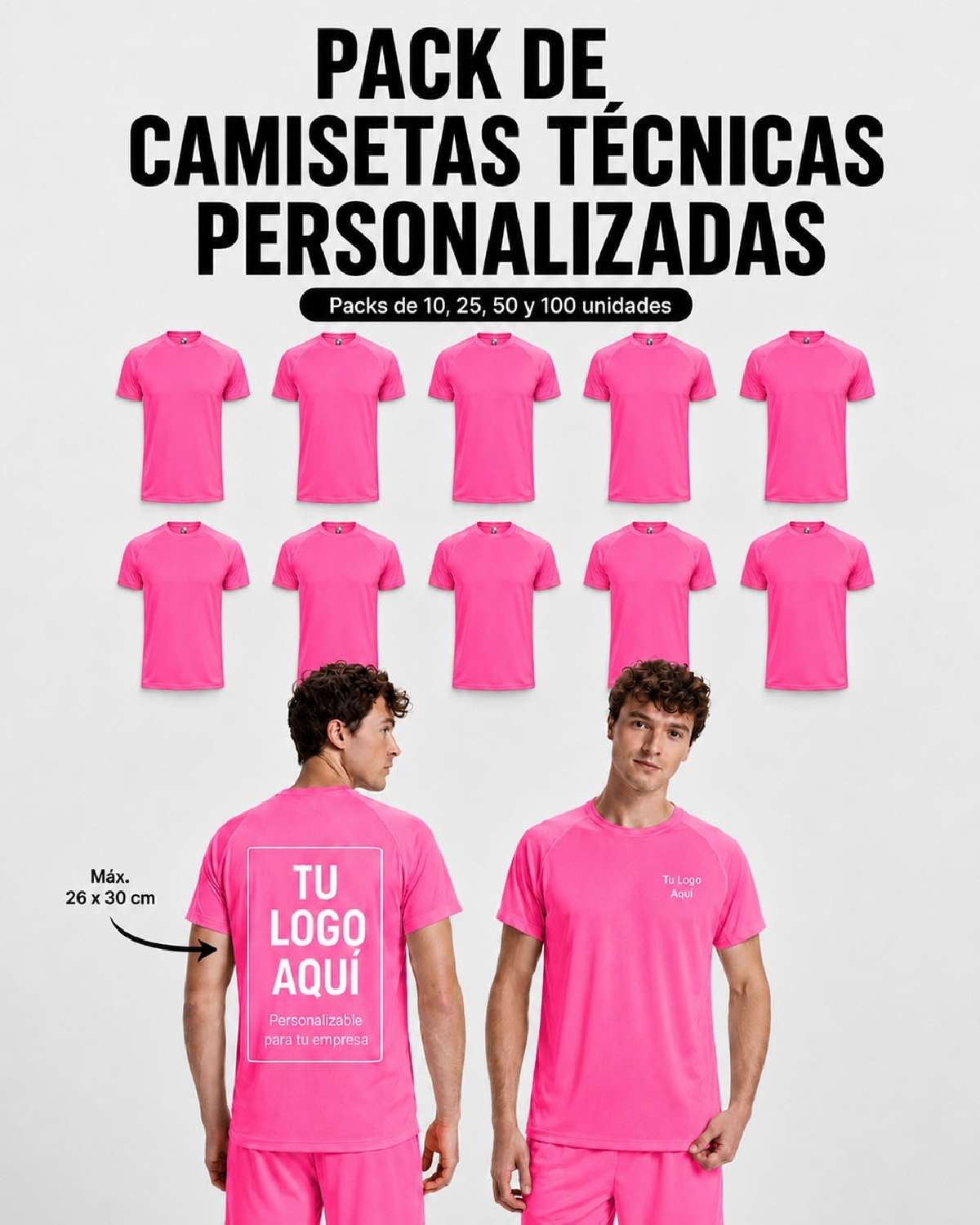 Pack de Camisetas Técnicas Personalizadas | Toleshop