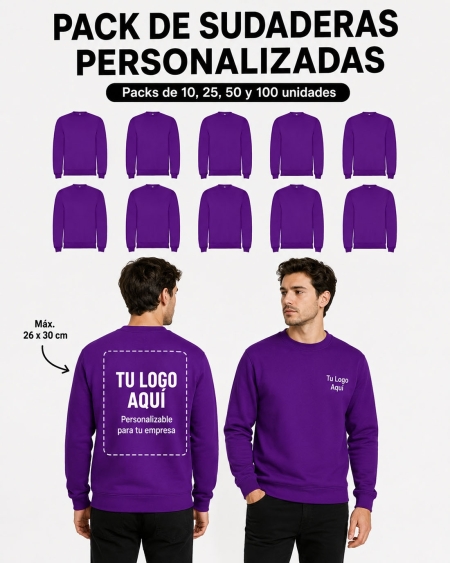 Pack Sudaderas Personalizadas Sin Capucha| Toleshop