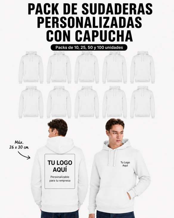Pack Sudaderas con Capucha Personalizadas | Toleshop