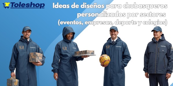 Ideas de diseños para chubasqueros personalizados por sectores (eventos, empresas, deporte y colegios)