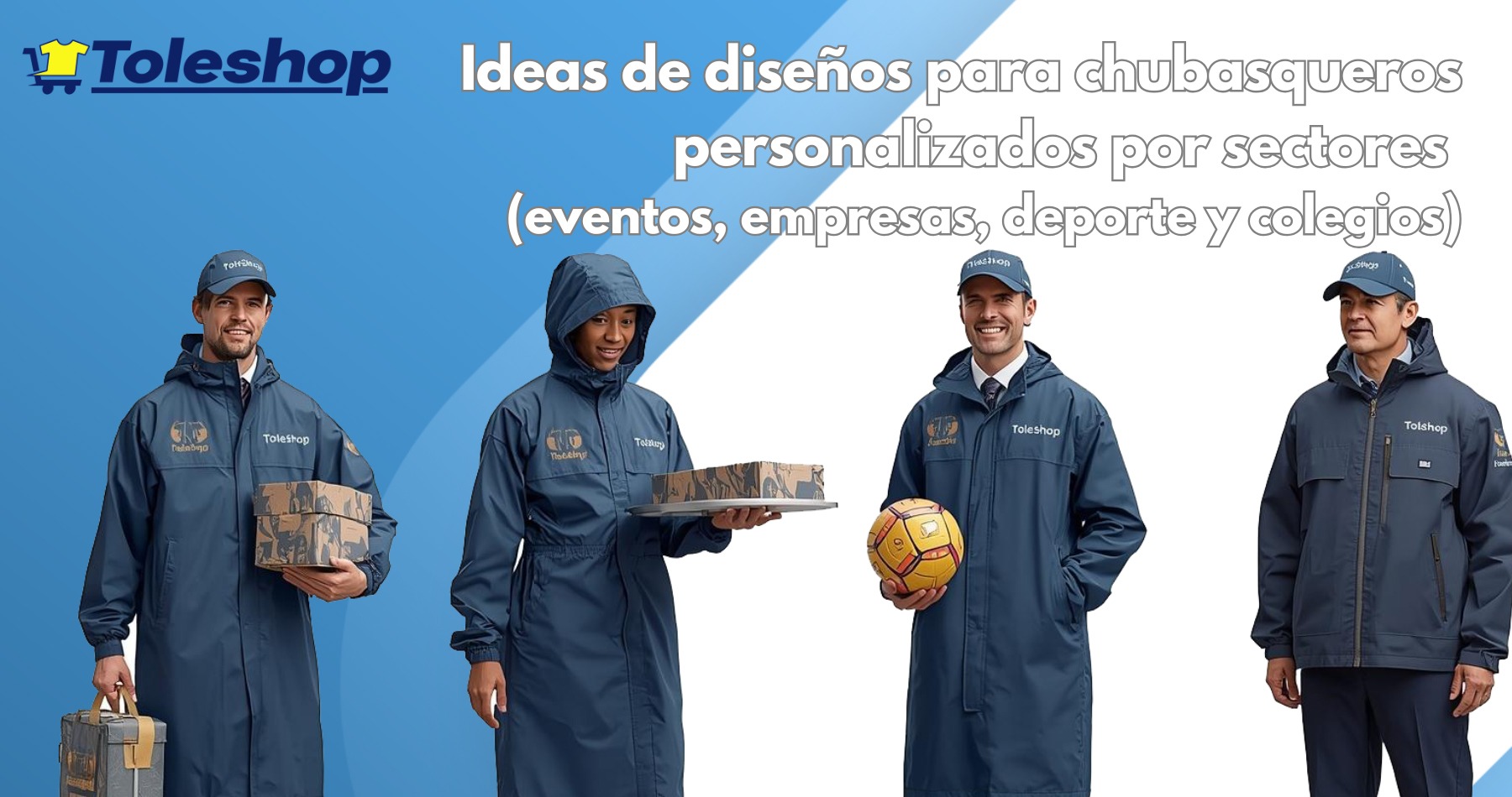 Ideas de diseños para chubasqueros personalizados por sectores (eventos, empresas, deporte y colegios)